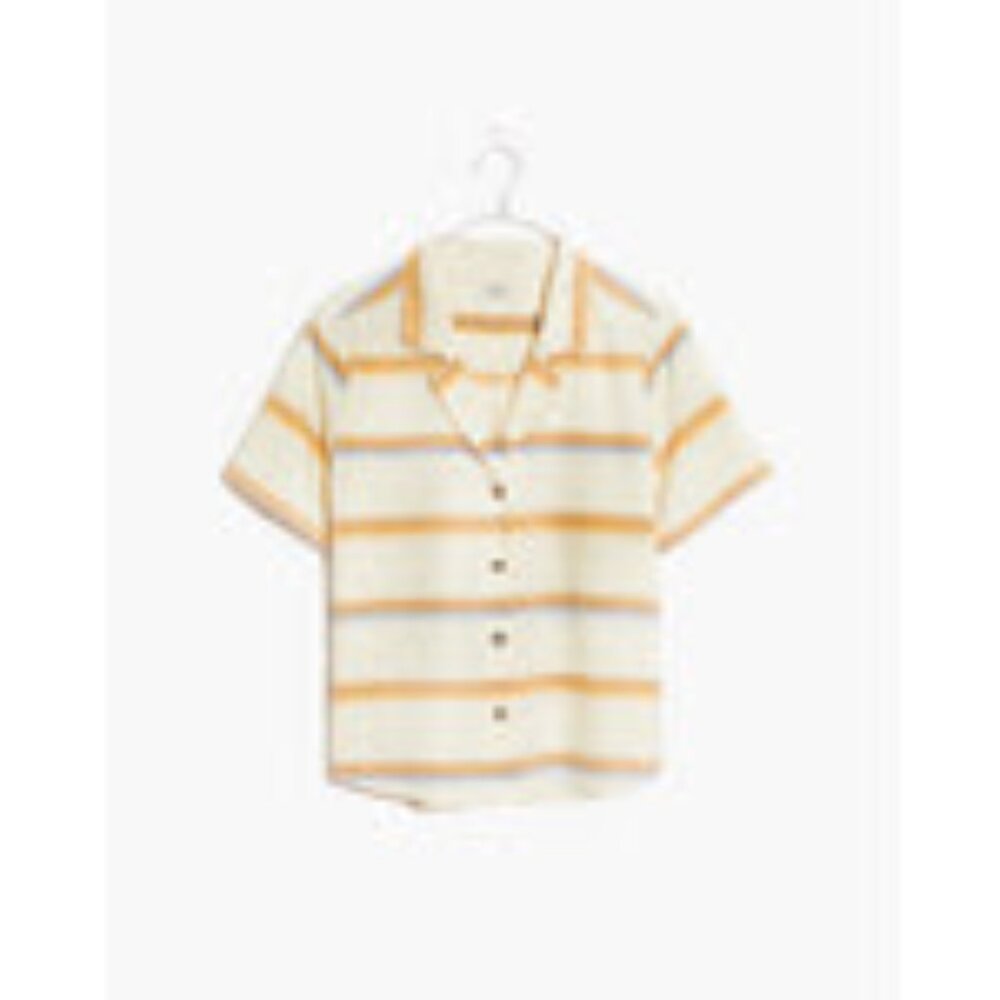 Madewell Camp Shirt in Stripe, Size L